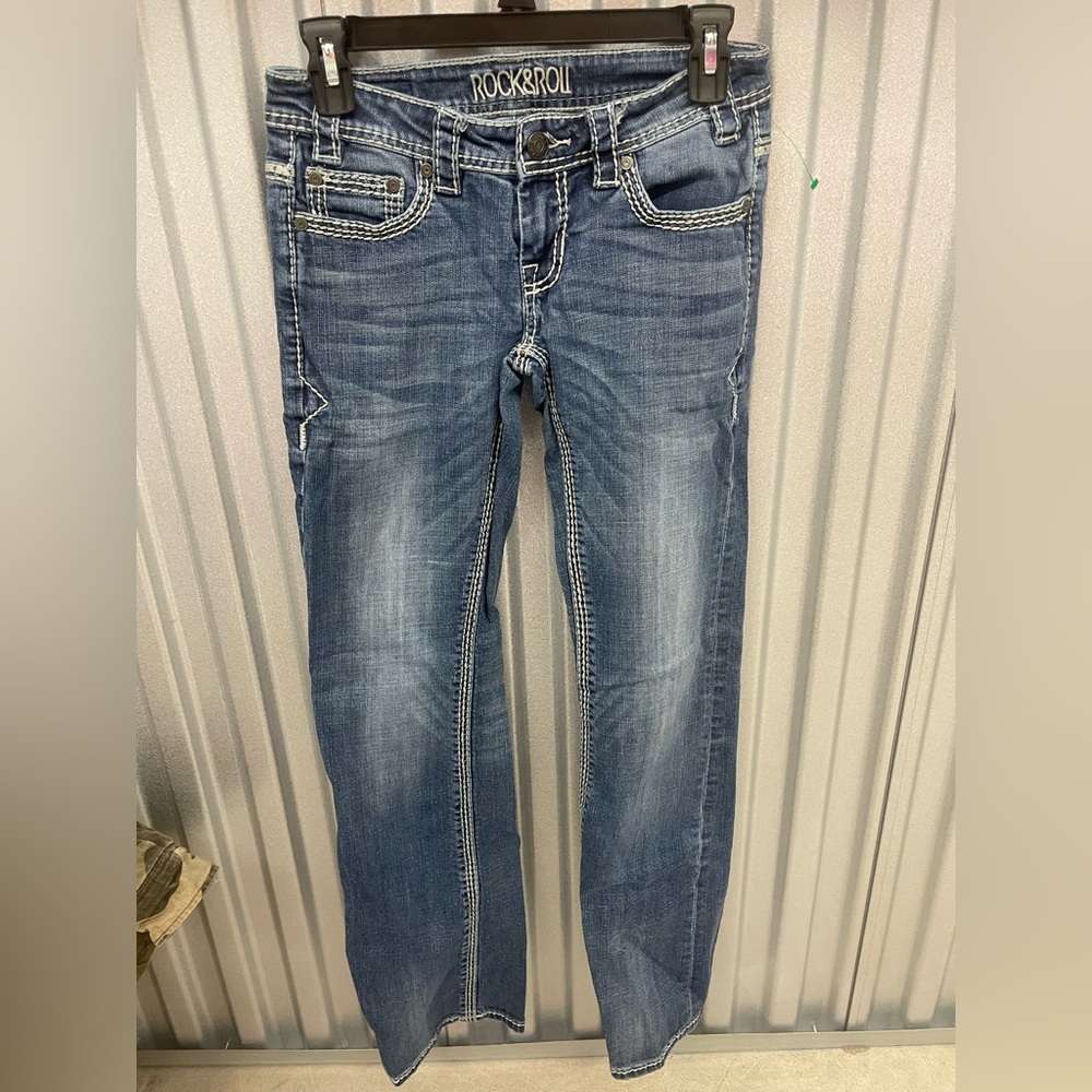 Rock And Roll Cowgirl Riding Jeans Size 25x34